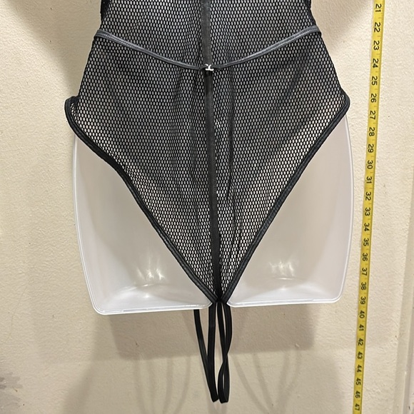 Yandy Black Mesh Bodysuit with Stylish Accents - Picture 5 of 6